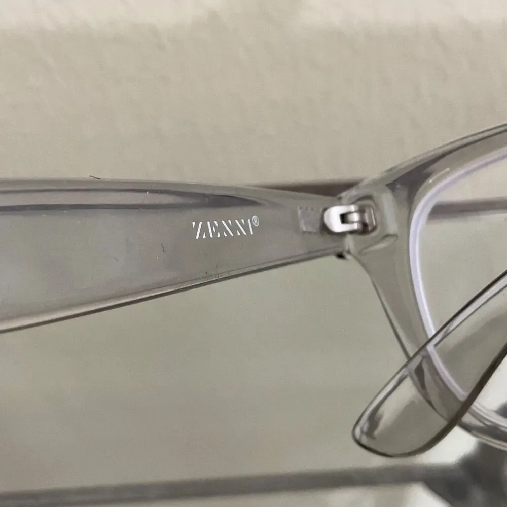 Zenni Kids Eye Glasses Frames Only smoky clear plastic frames.124-12